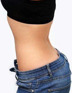 Tummy area after the Awake Liposuction